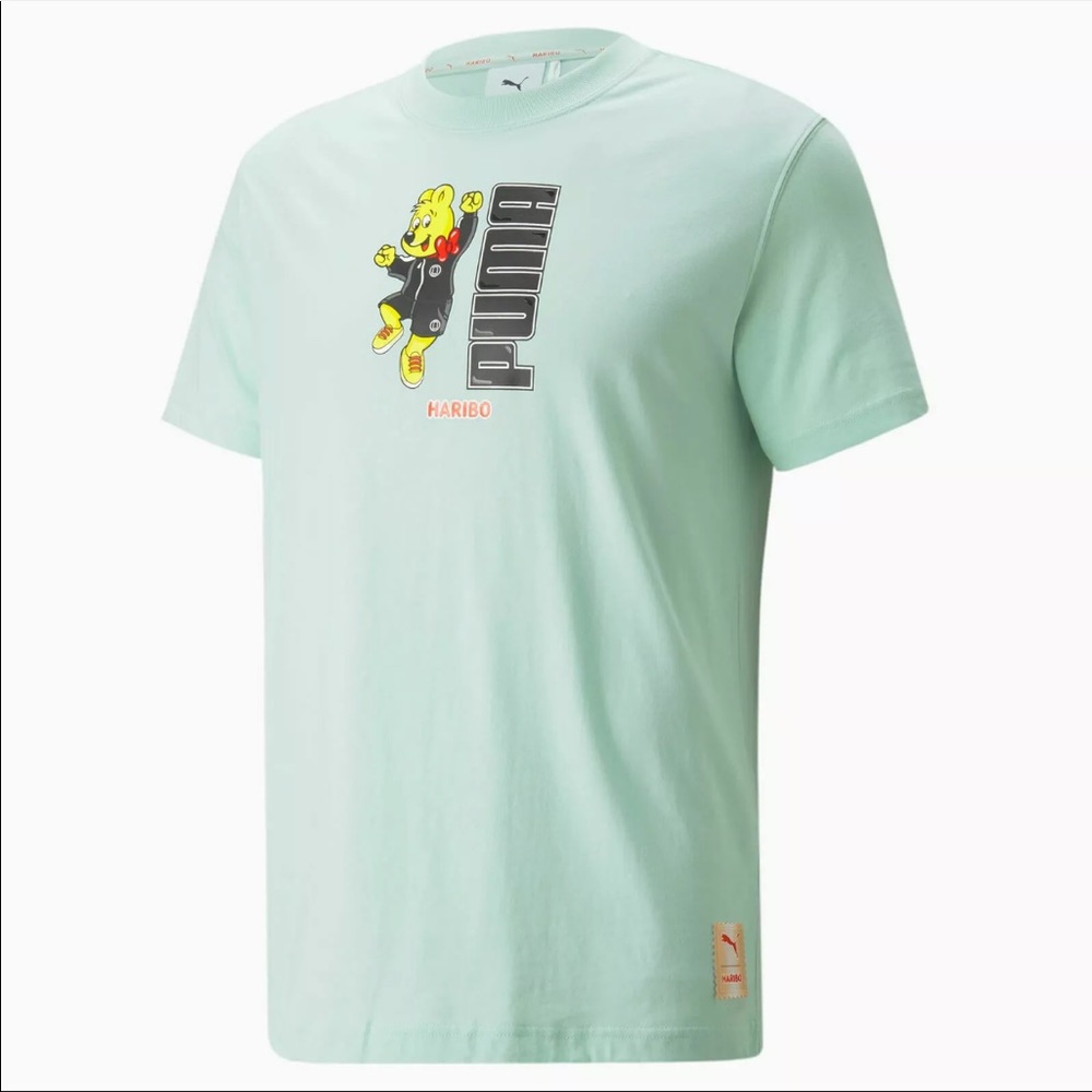 Men’s Puma T-Shirt Haribo Gummy Bears Candy Green Size Medium NEW
